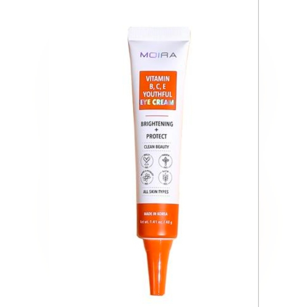 Moira Vitamin B, C, E Youthful Eye Cream, a clean beauty product made in Korea.